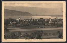 AK Morat, le lac et le Vuilly, 1923