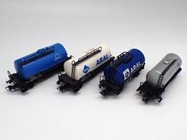 Märklin HO: 4x Kesselwagen / wagons citerne Aral