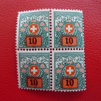 1916-1924, Portomarken: Nr.40 4er-Block postfrisch **
