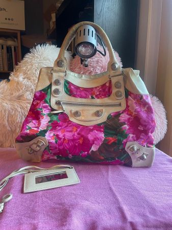 Balenciaga Pink Motocross City Bag Giant