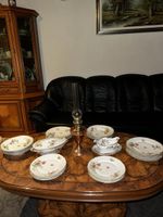 Antikes Limoges Porzellan Set (ca. 1900) – floral & Goldrand