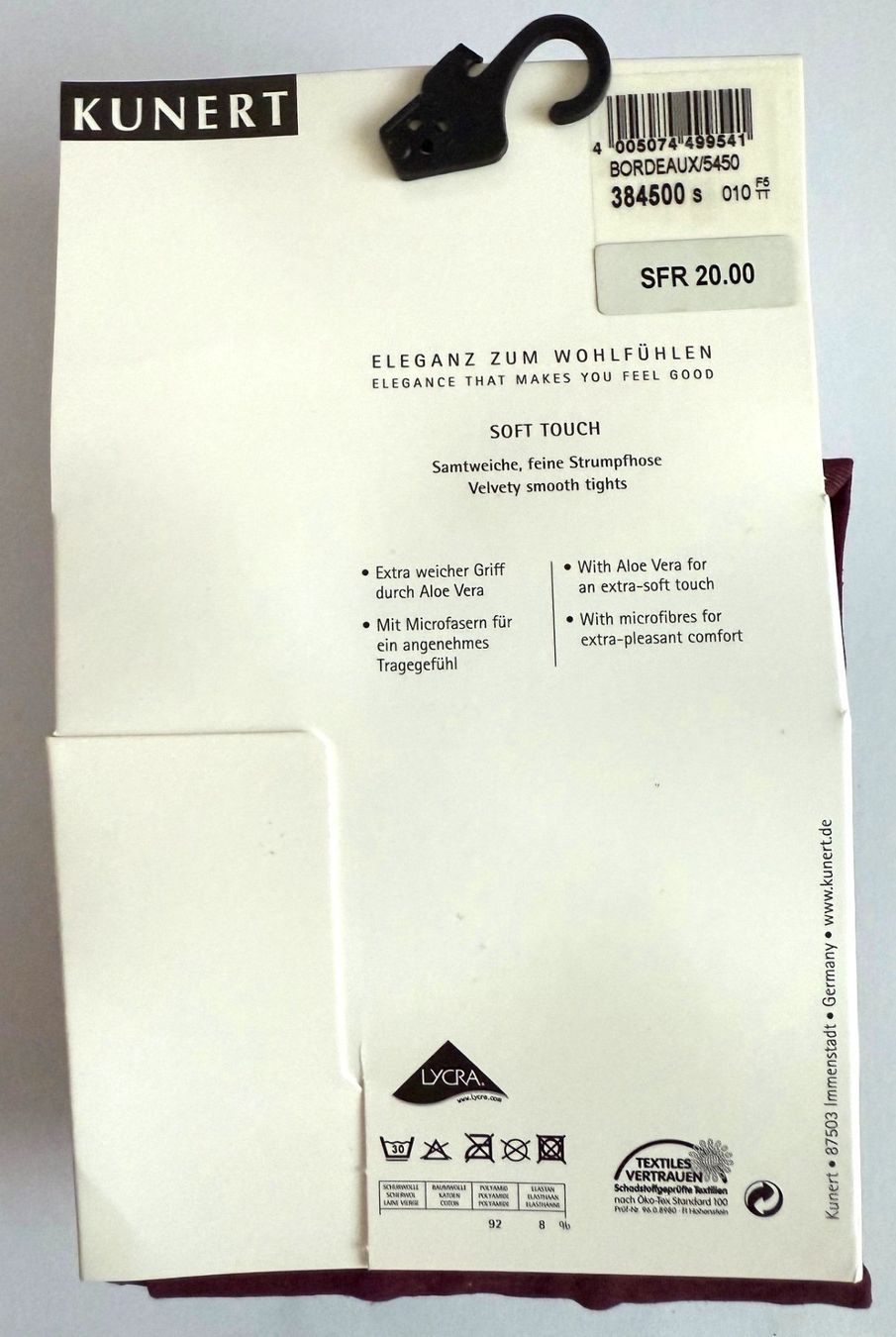 Kunert Calze & Collant: Strumpfhose Soft Touch Kunert – Nuovo e nell'imballaggio originale da Menziken venduto da ABA60 1