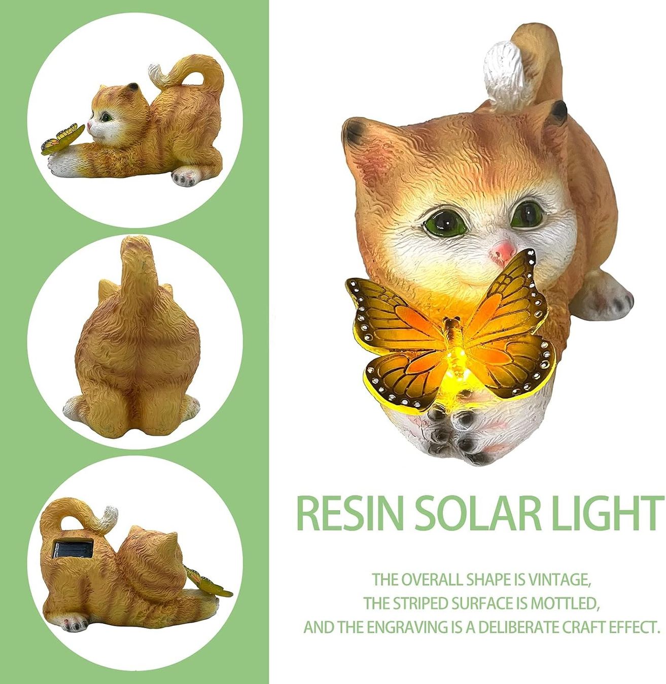 Figuren: Katze Gartendeko Schmetterlinge Solarlampen – Neu und originalverpackt aus Nuglar von SaleRitter 2