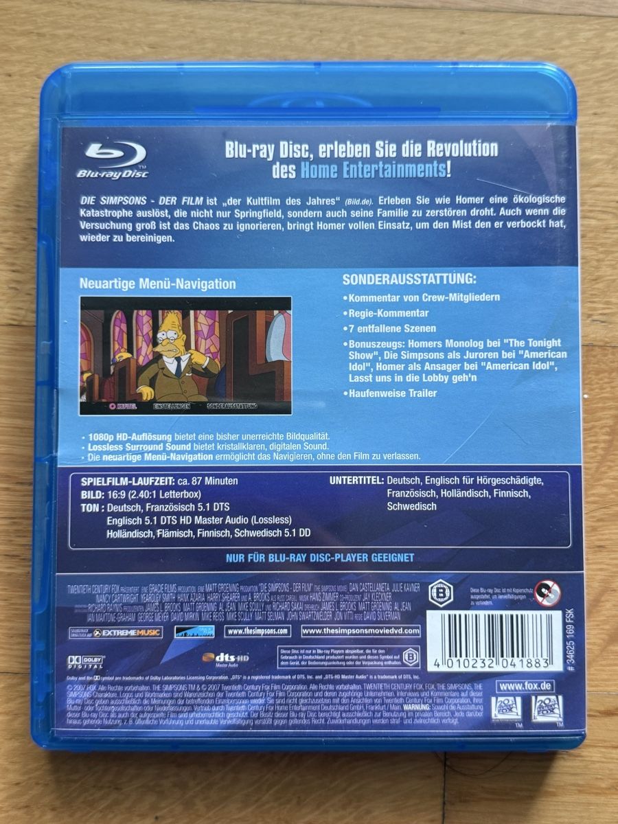 Alle DVDs: Die Simpsons Der Film - Blu-ray – Gebraucht aus Kölliken von nerdorado 1