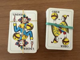 Spielkarten 2 Decks Jasskarten guter Zustand