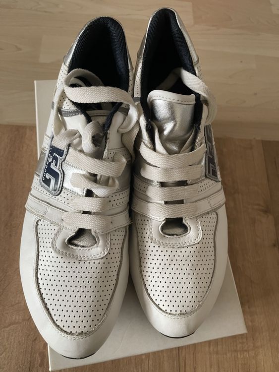 D&G Sneaker Gr. 44 Weiss/Silber Schuhe Turnschuhe Leder Mann 3