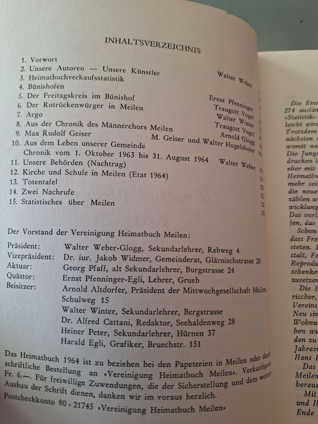 Libri: Heimatbuch Meilen 1964 – Usato da zumikon venduto da lotegrandote 1