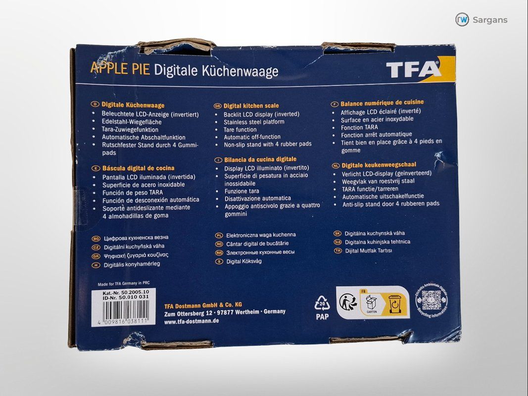 Küchenwaagen: TFA Küchenwaage Apple Pie – Neu (gemäss Beschreibung) aus Sargans von Restwert_Sargans 1