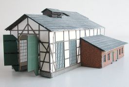 Lokschuppen Riegelbau alt zu Spur H0