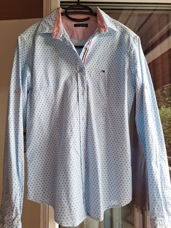 Tommy Hilfiger Hemd hellblau mit Sternen Grösse L