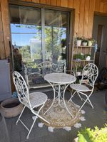 Gartenset aus Metall, Vintage Stil, Tisch und Stühle