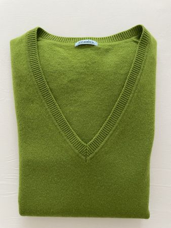 Damen Pullover Malo Kaschmir V-Ausschnitt Grösse IT42/CH38