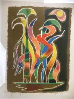 Kunstdruck, Signiert,  Yohanan Simon, Mitte 20. Jahrhundert