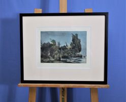 Arnold Böcklin 1827-1901, Fotogravure, "Villa am Meere".