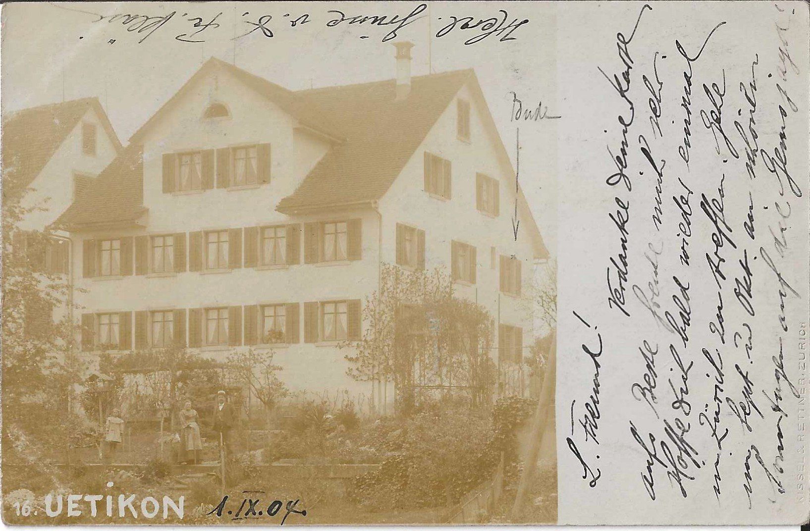 Ansichtskarten: Karte Uetikon 1904 – Gebraucht aus Zürich von Philacat11
