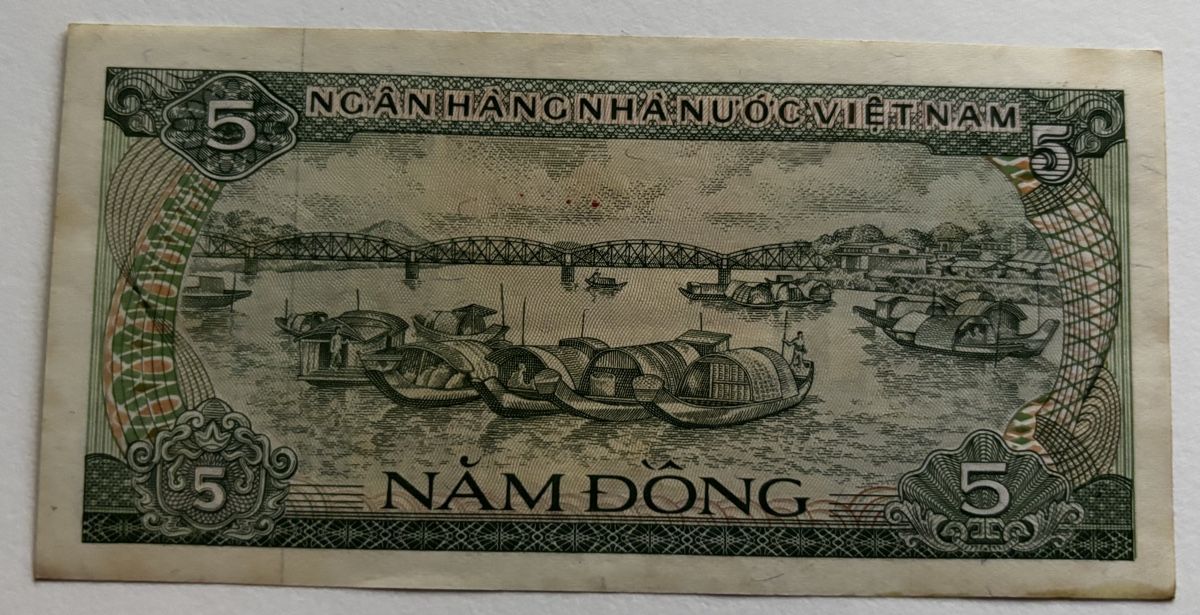 Banconote: Vietnam 5 Dong 1985 – Usato da Algetshausen venduto da Carrhard 1