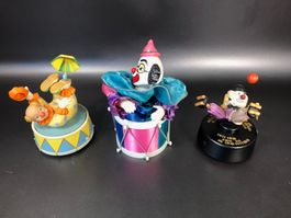 ⭐ 3x Spieldosen, Spieluhren, Clowns, Spielzeug Vintage Spiel