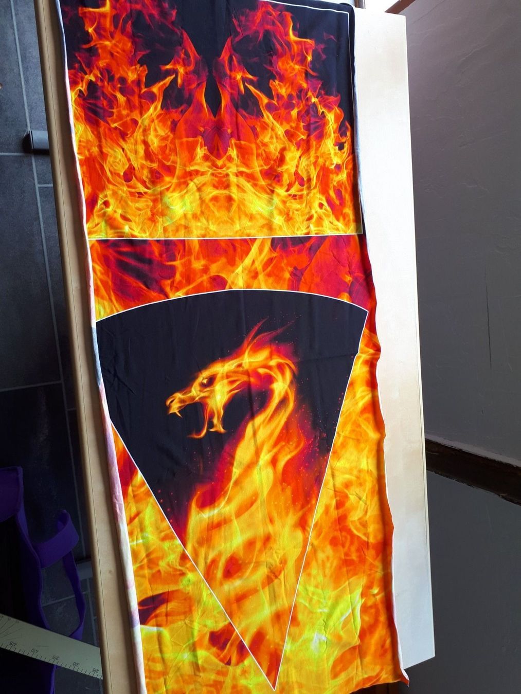 Tessuti: Jersey Panel Schultüte Feuerdrache 55x150cm – Nuovo e nell'imballaggio originale da Steg im Tösstal venduto da J.Kreisl 1
