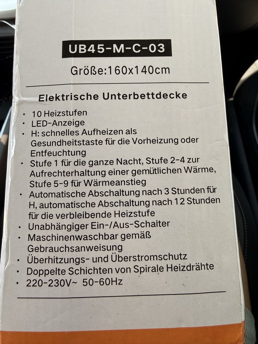 Coperte: Elektrisch beheizte Bettdecke, Fabrikneu – Nuovo e nell'imballaggio originale da Winterberg ZH venduto da dance2dance 1
