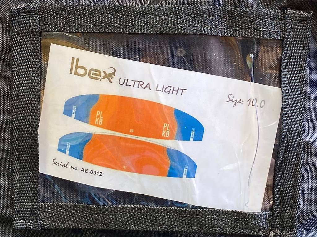 Kite: Snowkite PLKB Ibex 10m2 Ultralight inkl. Bar – Gebraucht aus Bauen von Samuelson1990 1