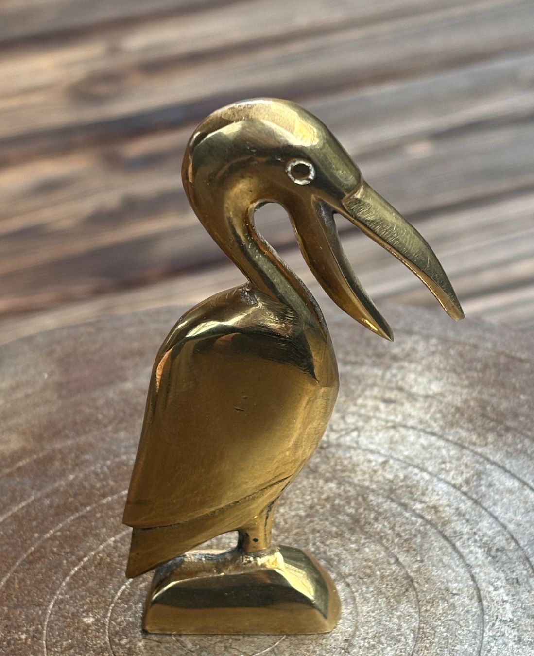 Statuette: Pelikan Messingguss poliert – Usato da Lüchingen venduto da Eeizo