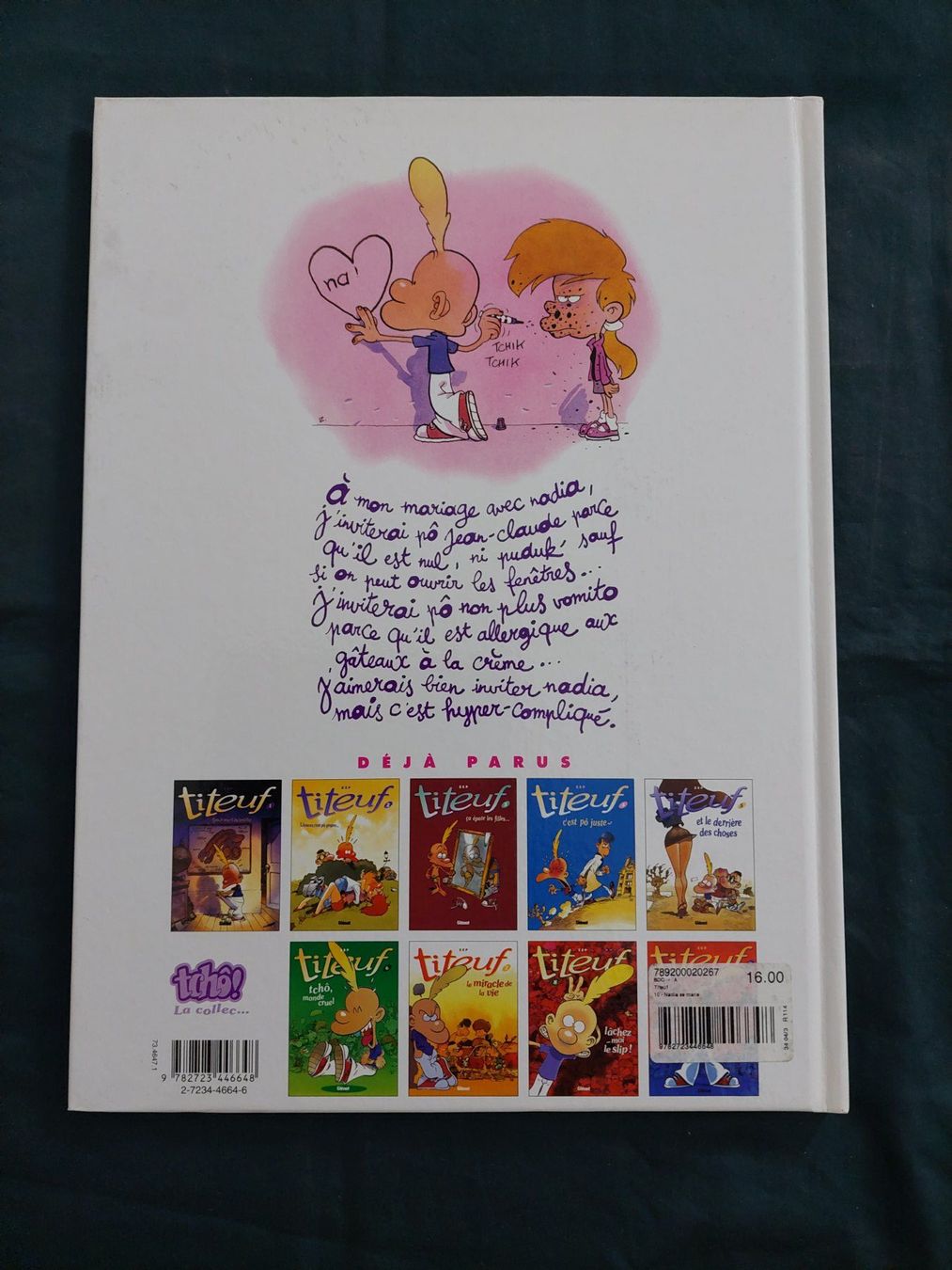 Fumetti: Titeuf T.10 "Nadia Se Marie" Ed. Originale 2004 TBE++ – Usato da Genève venduto da Blu_BD 1