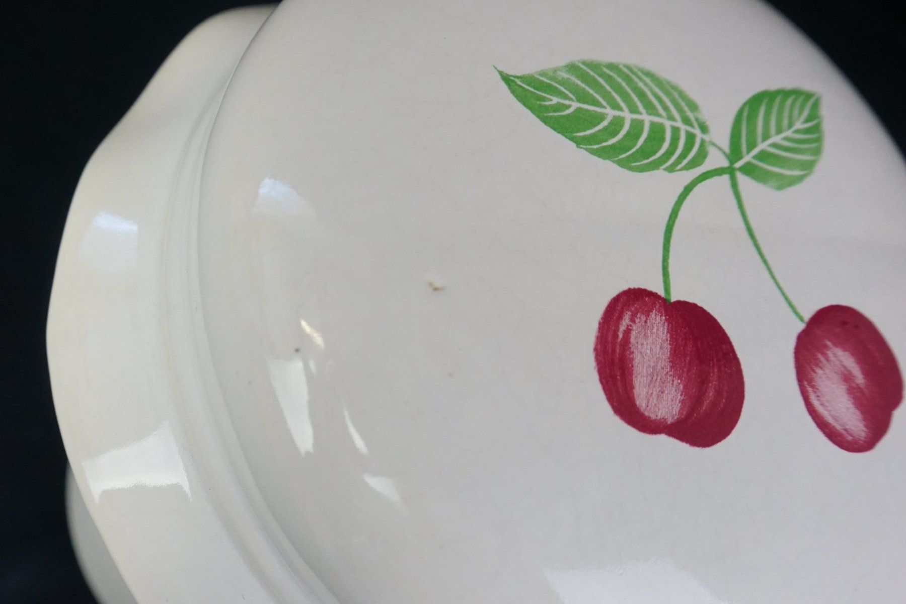 Pentole: Keramik Rumtopf mit Deckel und Kirschmotiv – Usato da Pratteln venduto da Restwert_Pratteln 6