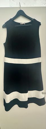 Elegantes Sommerkleid, Schwarz/Weiss, Gr. 46 (3XL) neuwertig