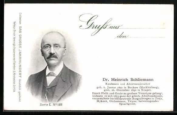 Ansichtskarten: Dr. Heirich Schliemann, Kaufmann und Alt – Gebraucht aus Berlin von bartko-reher