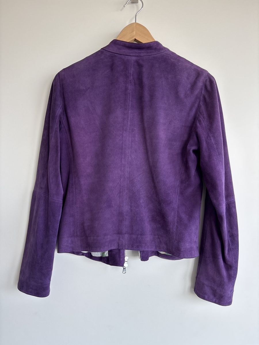 Giacche: Purple Suede Leather Jacket, S, Leonardo – Usato da Zug venduto da MyraTho 3