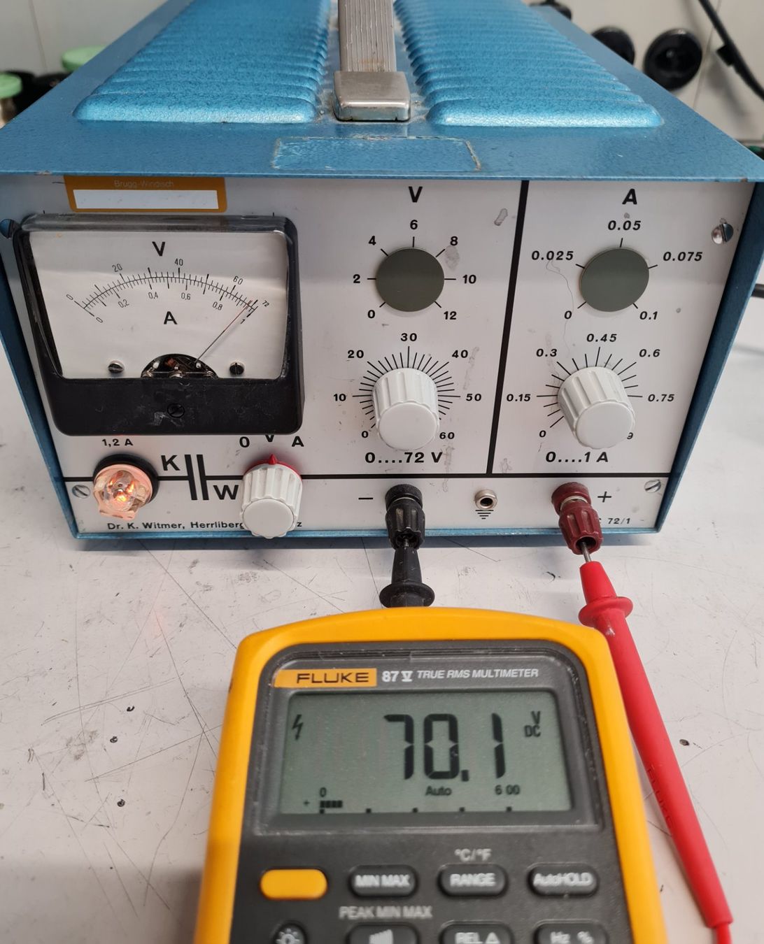 Elettrotecnica: Labornetzgerät linear Dr. Wittmer 0-70/72V, 0-1A – Usato da Horw venduto da Arta20000 1