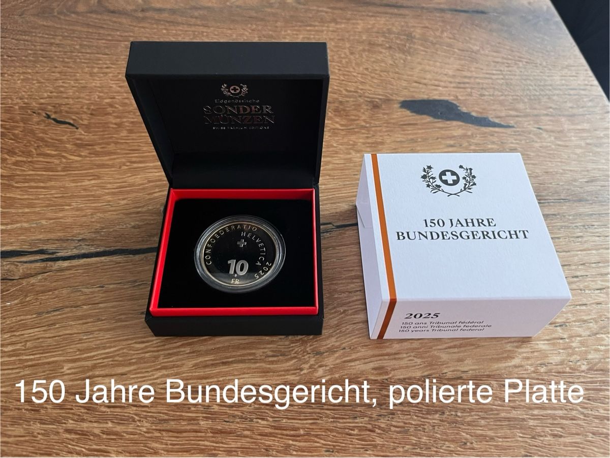 Alle Münzen: 150 Jahre Bundesgericht, polierte Platte – Neu und originalverpackt aus Wolhusen von Sss06