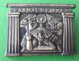 Basler Fasnachtsplakette Silber mit Nadel 1993