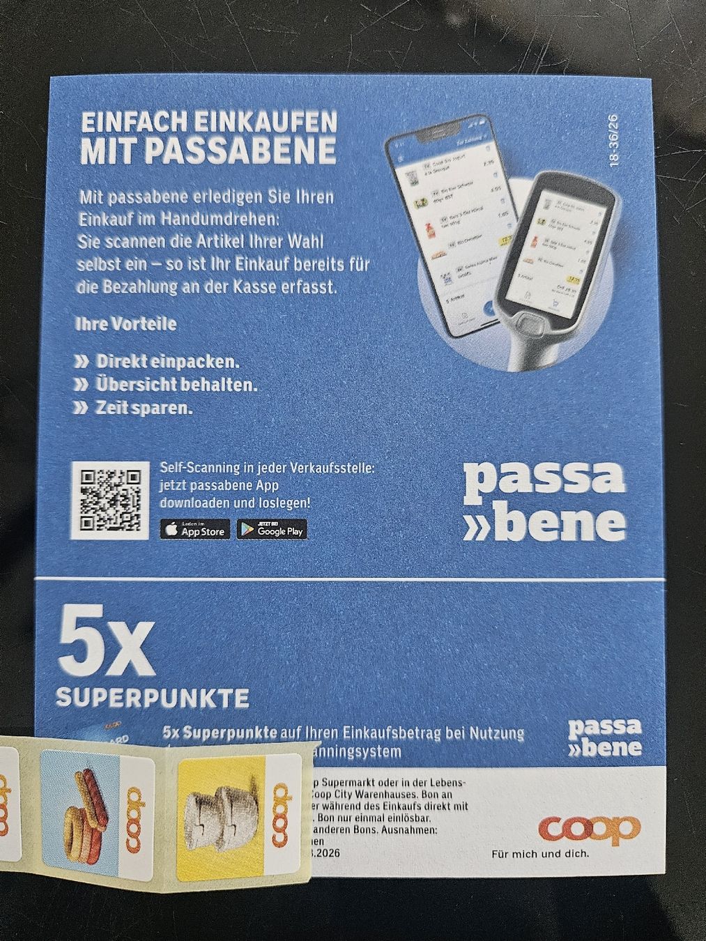 Coop Raccolte di bollini & punti: 5x Coop Superpunkte Passabene – Nuovo (secondo la descrizione) da Würenlingen venduto da Dinli