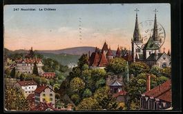 AK Neuchâtel, Le château, 1916
