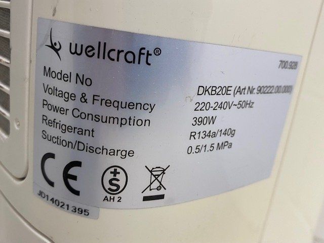 Déshumidificateurs: Luftentfeuchtungsgerät Wellcraft DKB20E – D'occasion à Niederhasli par Tigerproduct 4