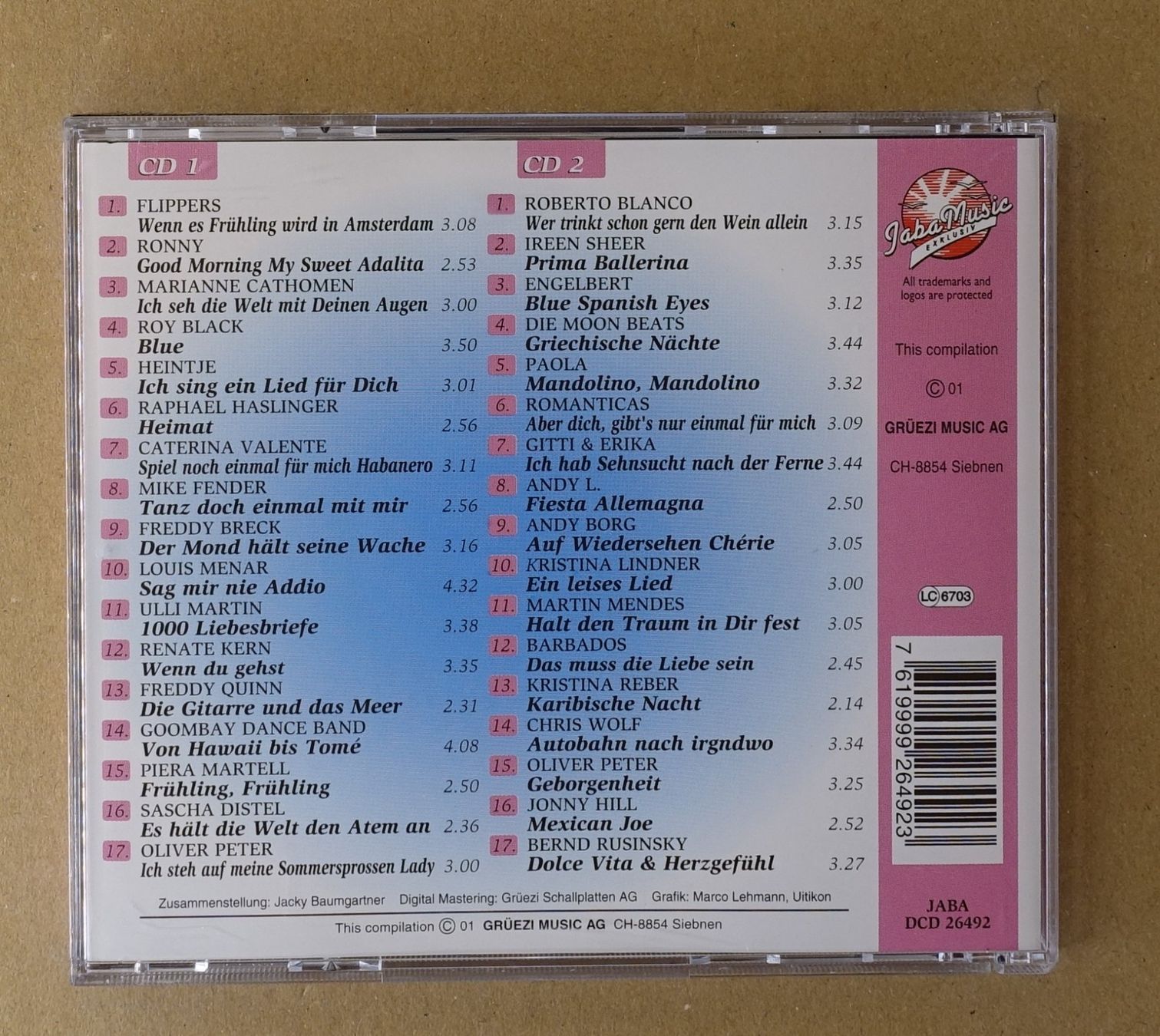 CD: Das große Schlager-Paradies - CD 1 (2 CDs) - F12 – Usato da Sessa venduto da fraenklishop 1