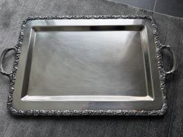 Serviertablett silber 66x40cm