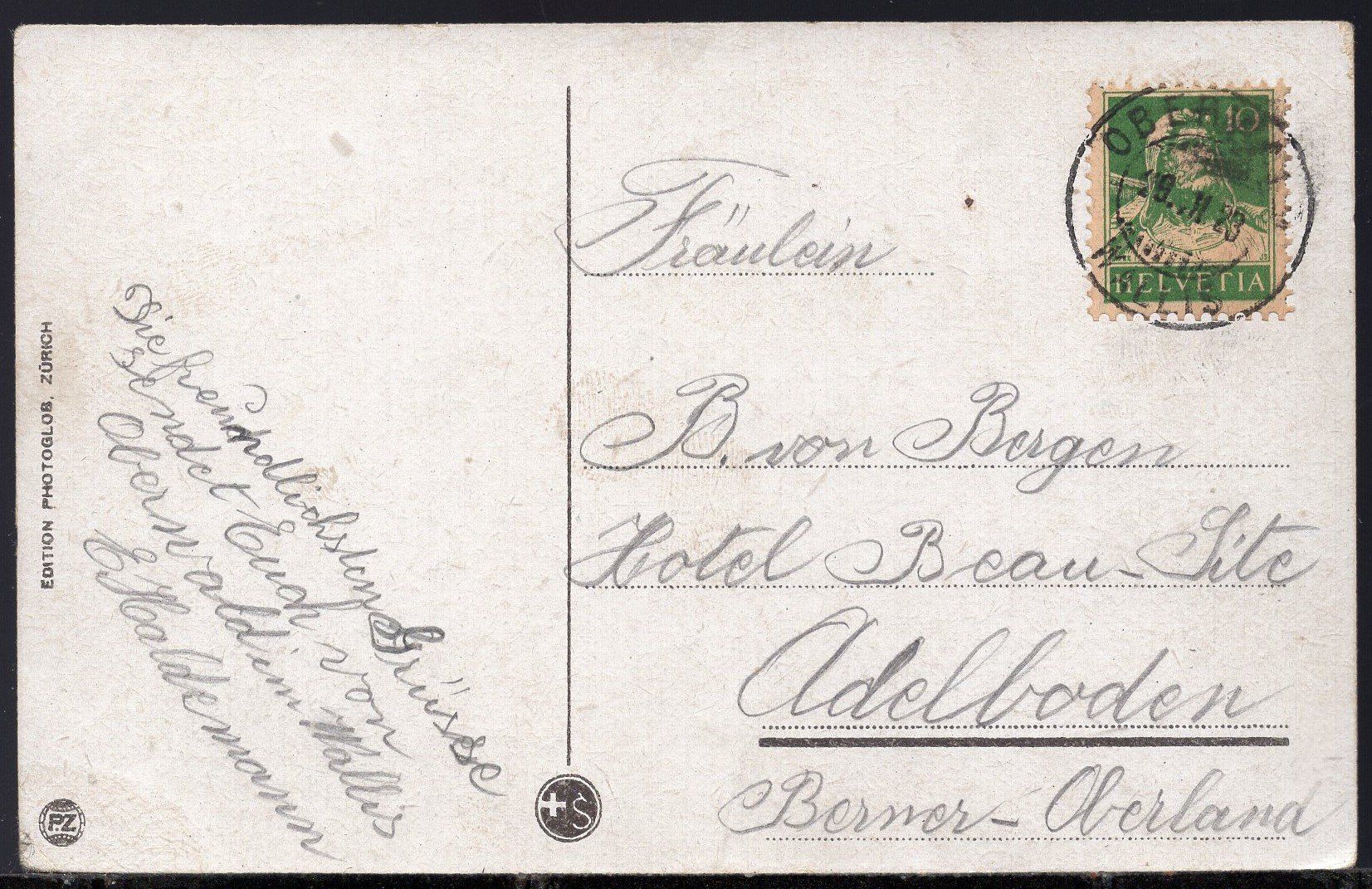 Cartoline postali: Gletsch  mit Rhonegletscher   1923 – Usato da Aarau venduto da kufi44 1