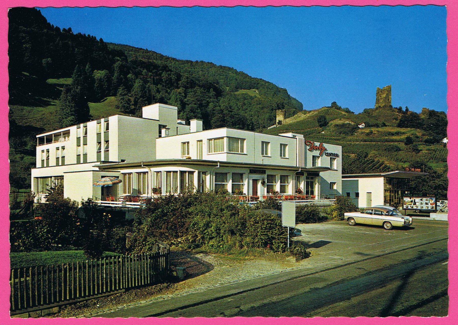 Ansichtskarten: Bad Ragaz Garni Hotel Derby Restaurant Bar Rôtisserie – Gebraucht aus Einsiedeln von dillie