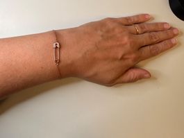 Bracelet Sicherheitsnadel Silber 925 Zirkonia