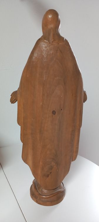 Skulpturen & Statuen: Wunderschöne Holzstatue der Jungfrau Maria - Handgeschnitzt – Gebraucht aus Buttikon SZ von MH1976 4
