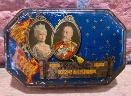 1935 KING GEORGE V & QUEEN MARY Jubiläum Dose England London