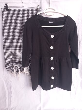 Cardigan noir avec un keffieh Taille M