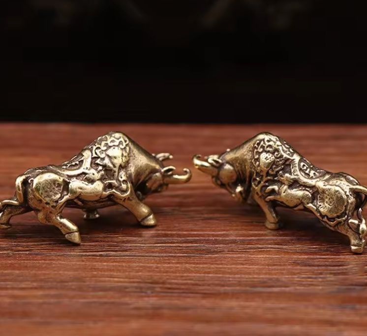 Statuette: Bulle - Stier aus Messing – Nuovo e nell'imballaggio originale da Basel venduto da Kunterbunt12 2