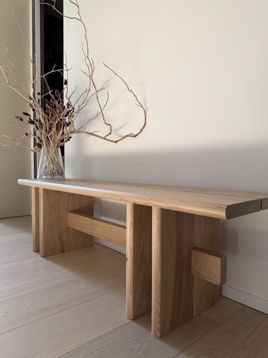 Panchine: Solid oak wood bench - Japandi style – Nuovo e nell'imballaggio originale da Corsier GE venduto da Karol_save_planet 1