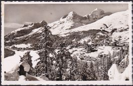 1936, s/w AK, Luftansicht von St. Moritz