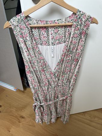 Pepe Jeans Junpsuit, Blumenmuster, Gr. L, neu