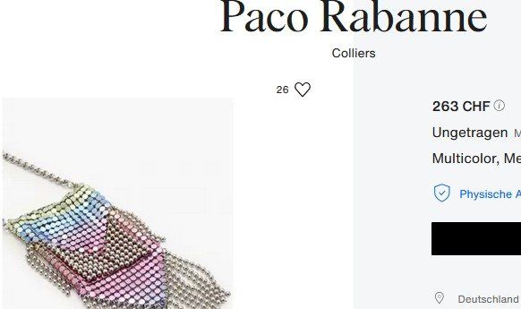 Catenine: Paco Rabanne Halskette / collier – Usato da Collonges venduto da arashee 1