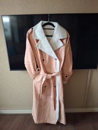 Stylischer Damen Trenchcoat in rosa, Grösse M